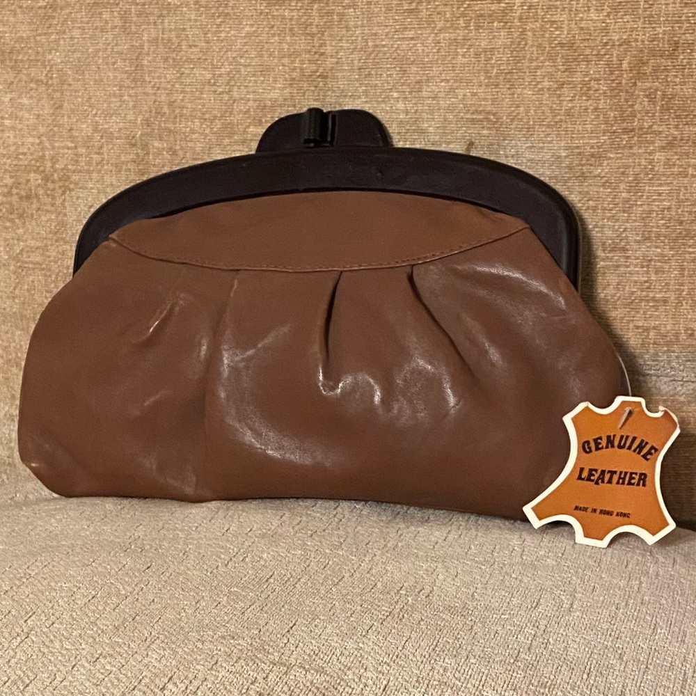 Vintage mci leather Clutch - made in Hong Kong